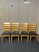 Switch Beech stained dining chair with brown leatherette seat (SET OF 4) 43467 2 image
