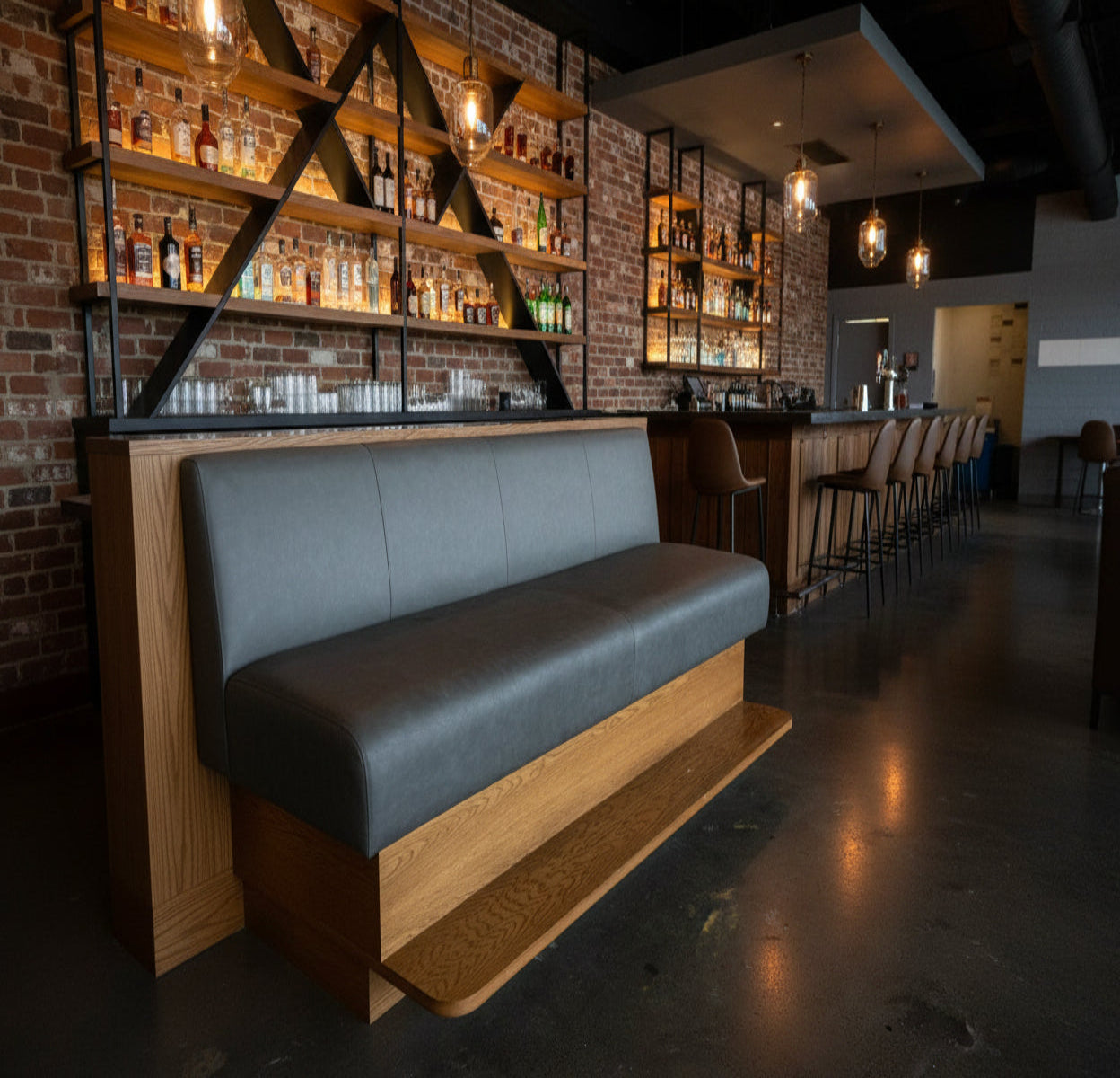 6ft leatherette bench seat 1126