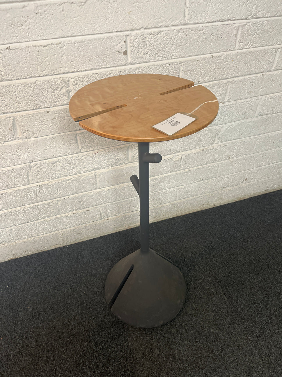 Tall wooden framed ciruclar bar table 1325