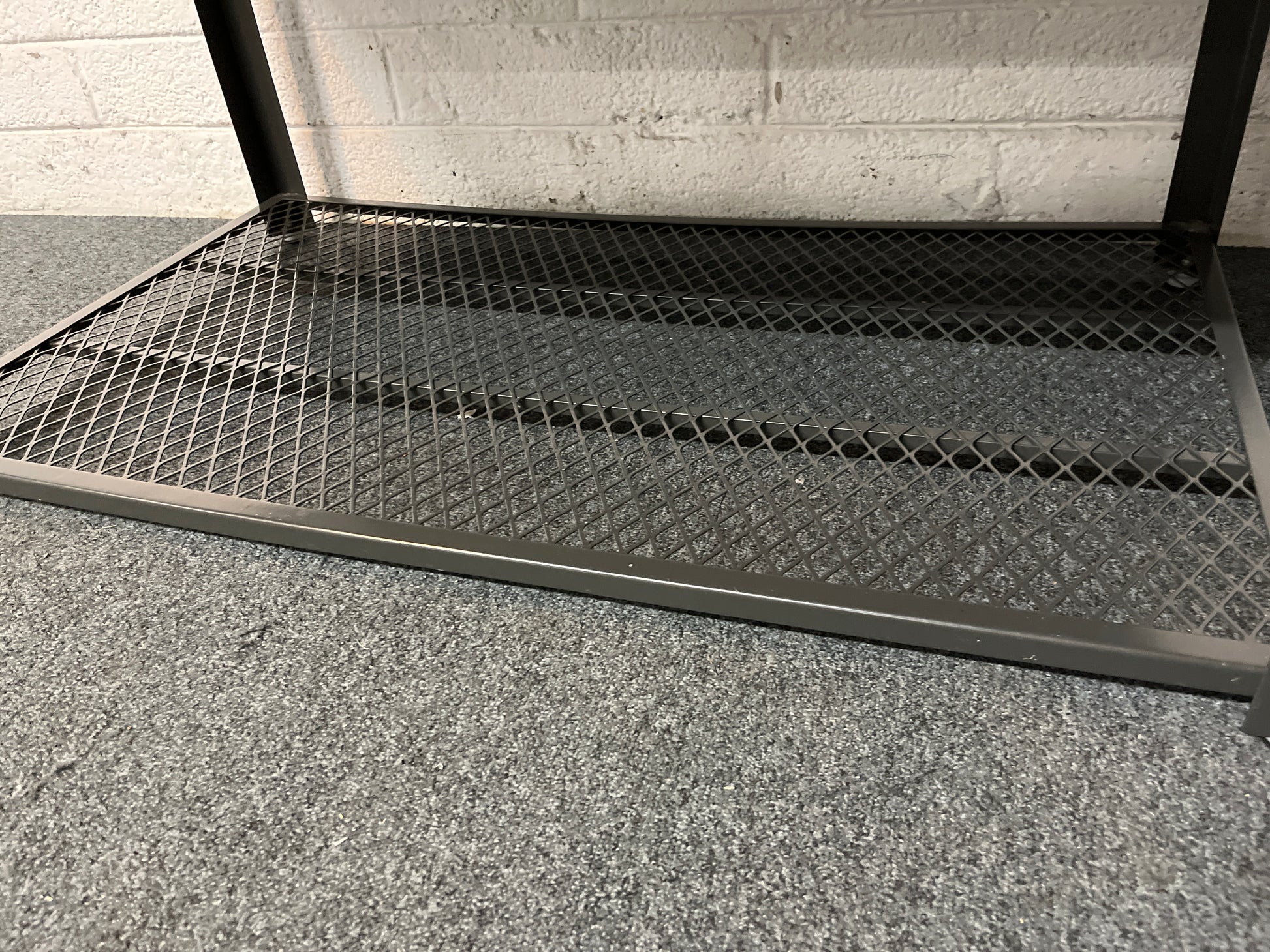 Dark wood and metal low rectangular coffee table 3225