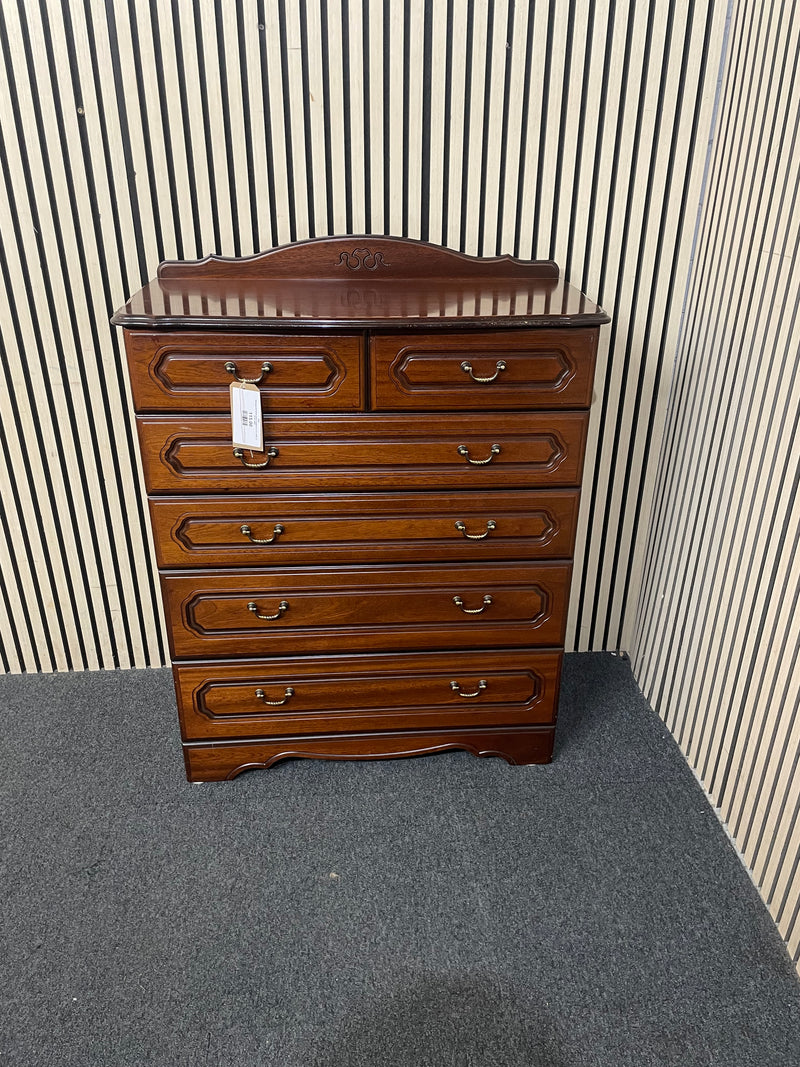 Mahogany 4+2 drawer chest of drawers (H 112 x W 88 x D 40 cm)  44685