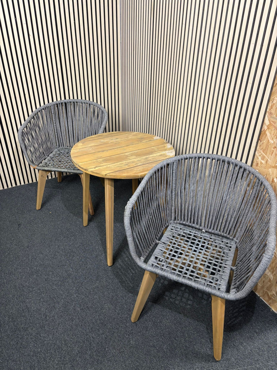 Outdoor wicker chairs and coffee table set 2226