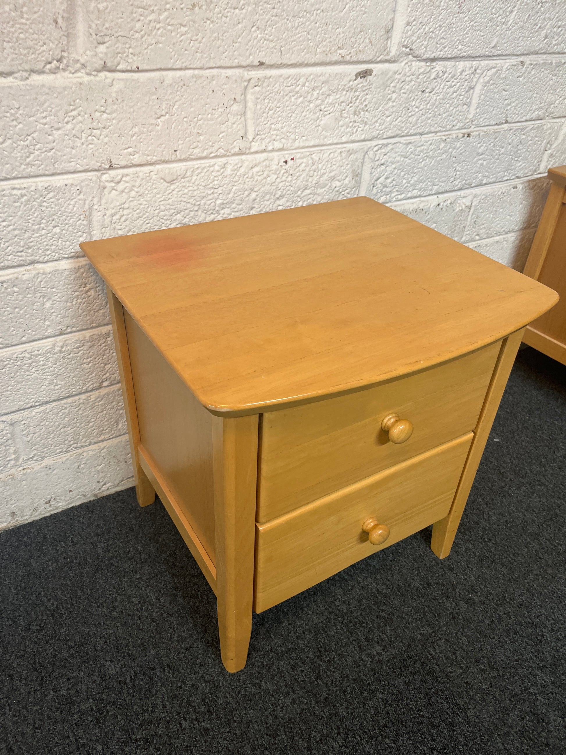 Hardwood 3 drawer bedside locker  1325