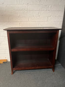 Switch Low wenge dark wood stained open shelf unit with shelves 1000Wx950Hx390D 2225 2 image