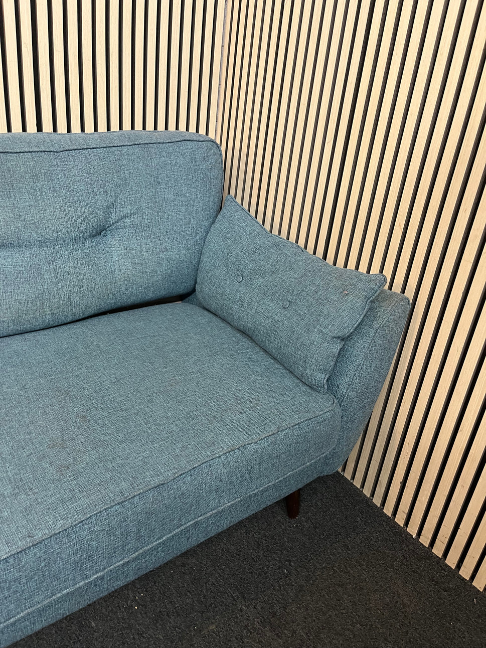 Large 3 seater Teal mixed fabric sofa (230 cm width) 43393
