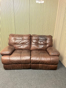 Switch Real brown leather 2 seater recliner sofa 3325 2 image