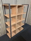 Switch Oak Laminate Dark Metal Framed Open Bookcase (H 146 x W 100 x D 39 cm) 1126 3 image