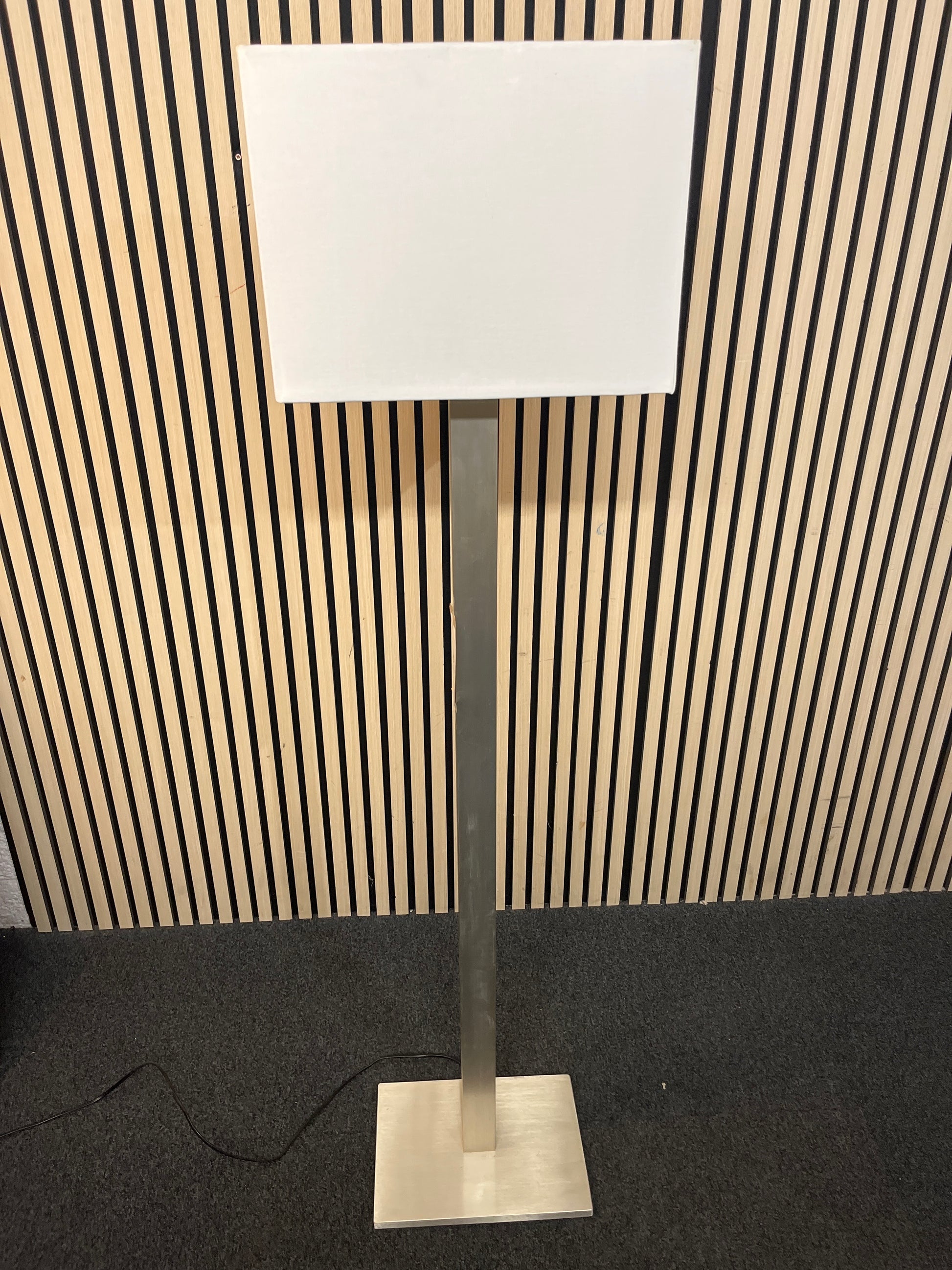 Tall metal framed standard lamp with shade  3126