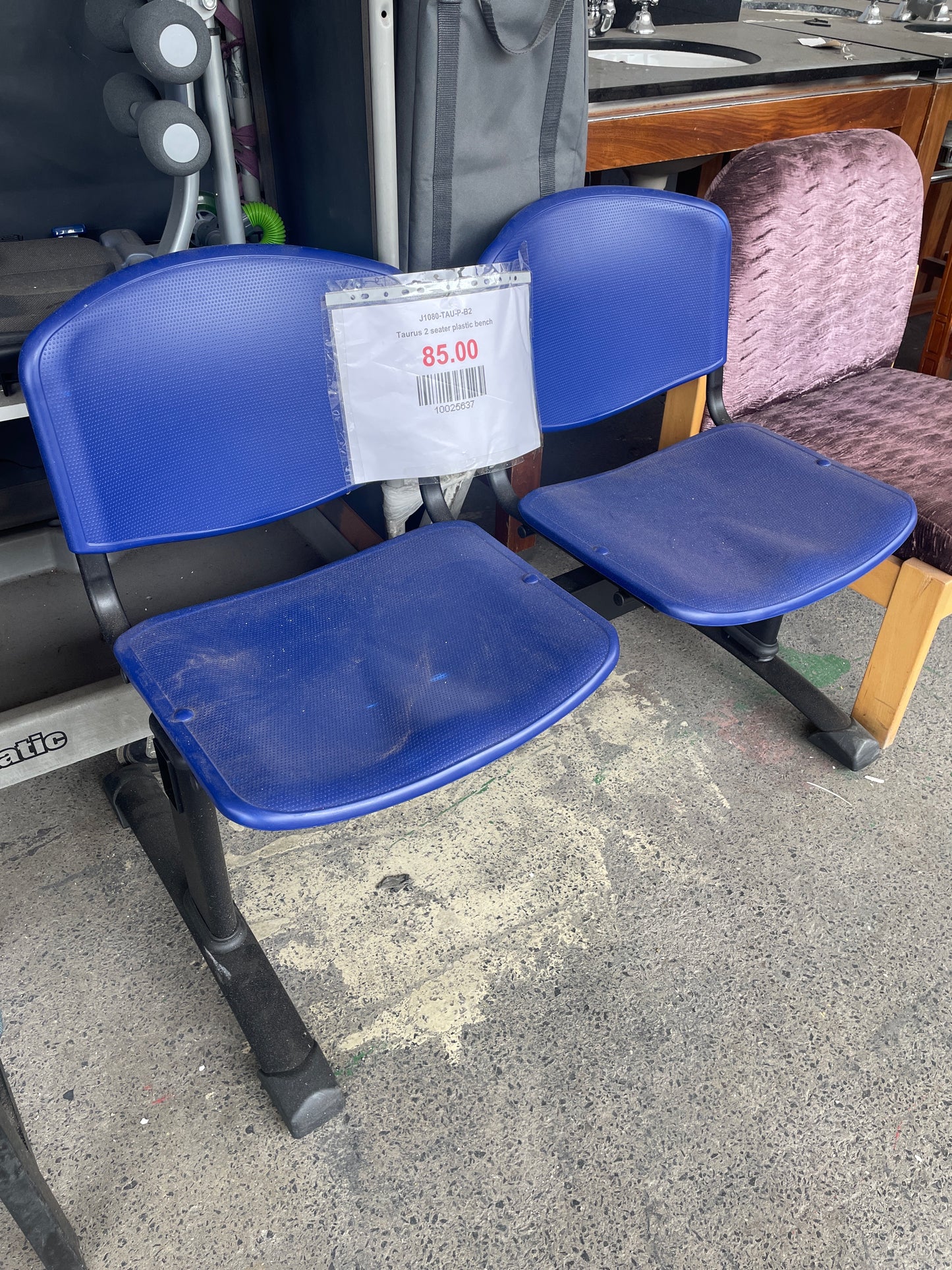 Taurus 2 seater plastic bench