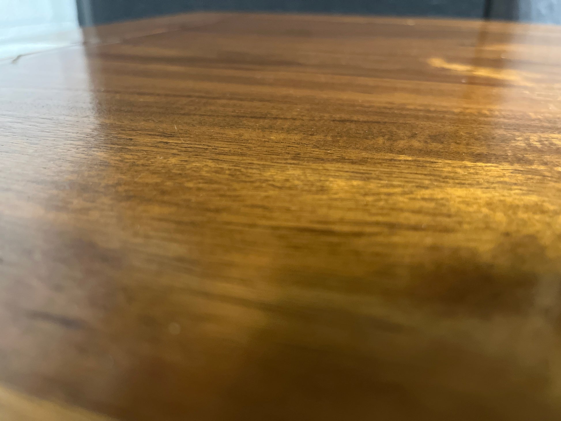 Large solid dark wood extendable kitchen table (W 1200 - 1600 x L 900 mm) with 6 no. high back black PU leatherette dining chairs 1225