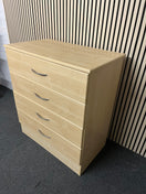 Switch Beech laminate 4 drawer chest of drawers  (H 105 x W 92 x D 54 cm) 2325 3 image