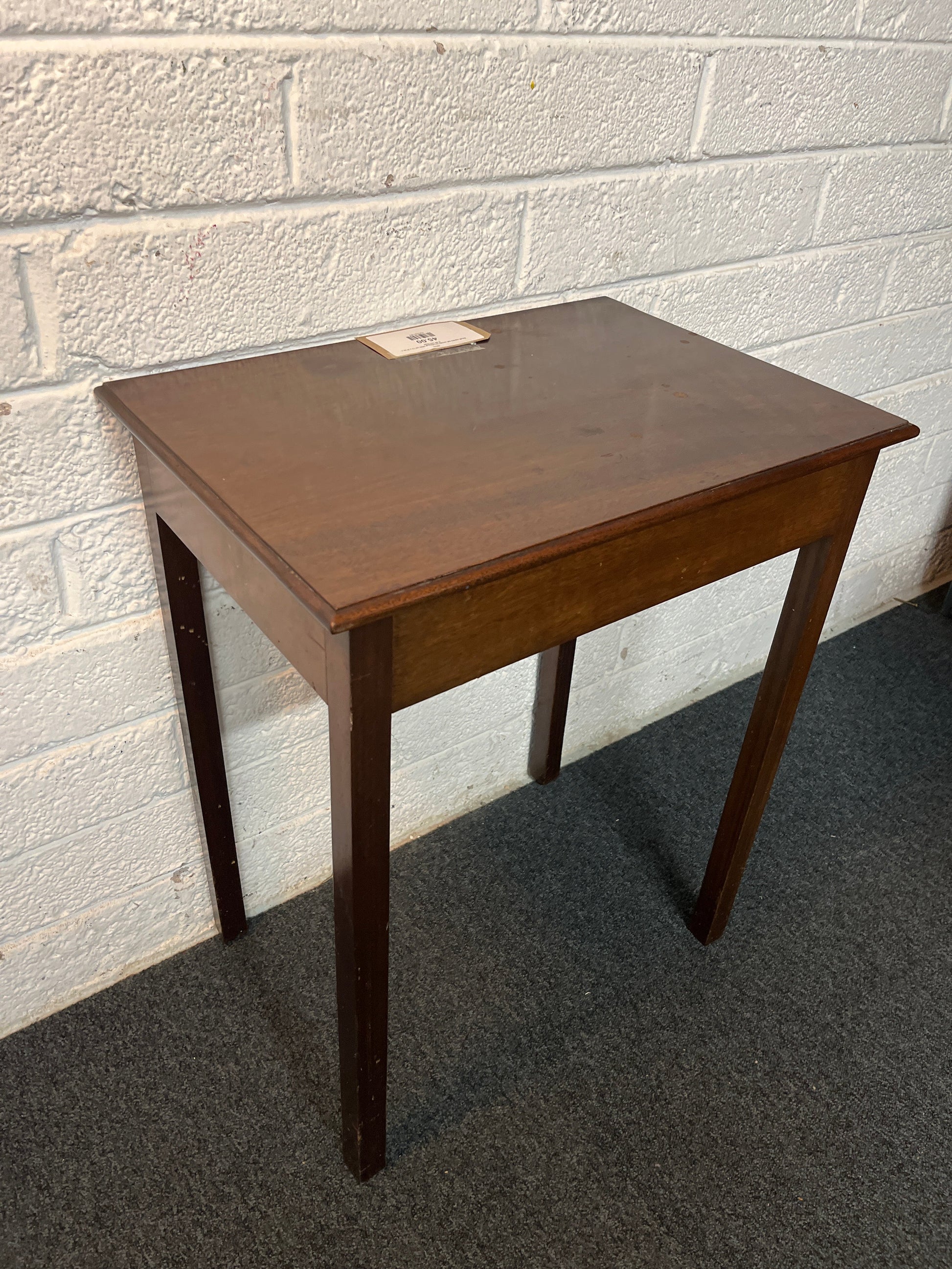 Small square tall ornate occasional table ((H 70 x W 56 x D 40 cm) 2225