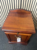 Ornate mahogany 1 door 1 drawer bedside locker  44642