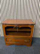 Switch Rossmore mahogany Low tv unit with glass door and base drawer (H 65 x W 75 x D 43 cm) 1126 2 image