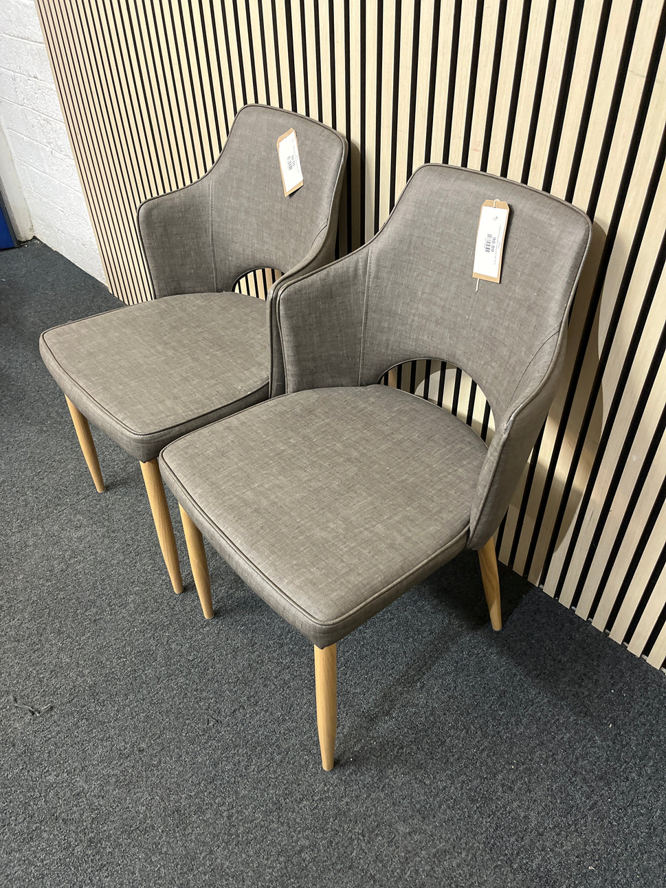Calligaris Black fabric dining chair (SET OF 2)