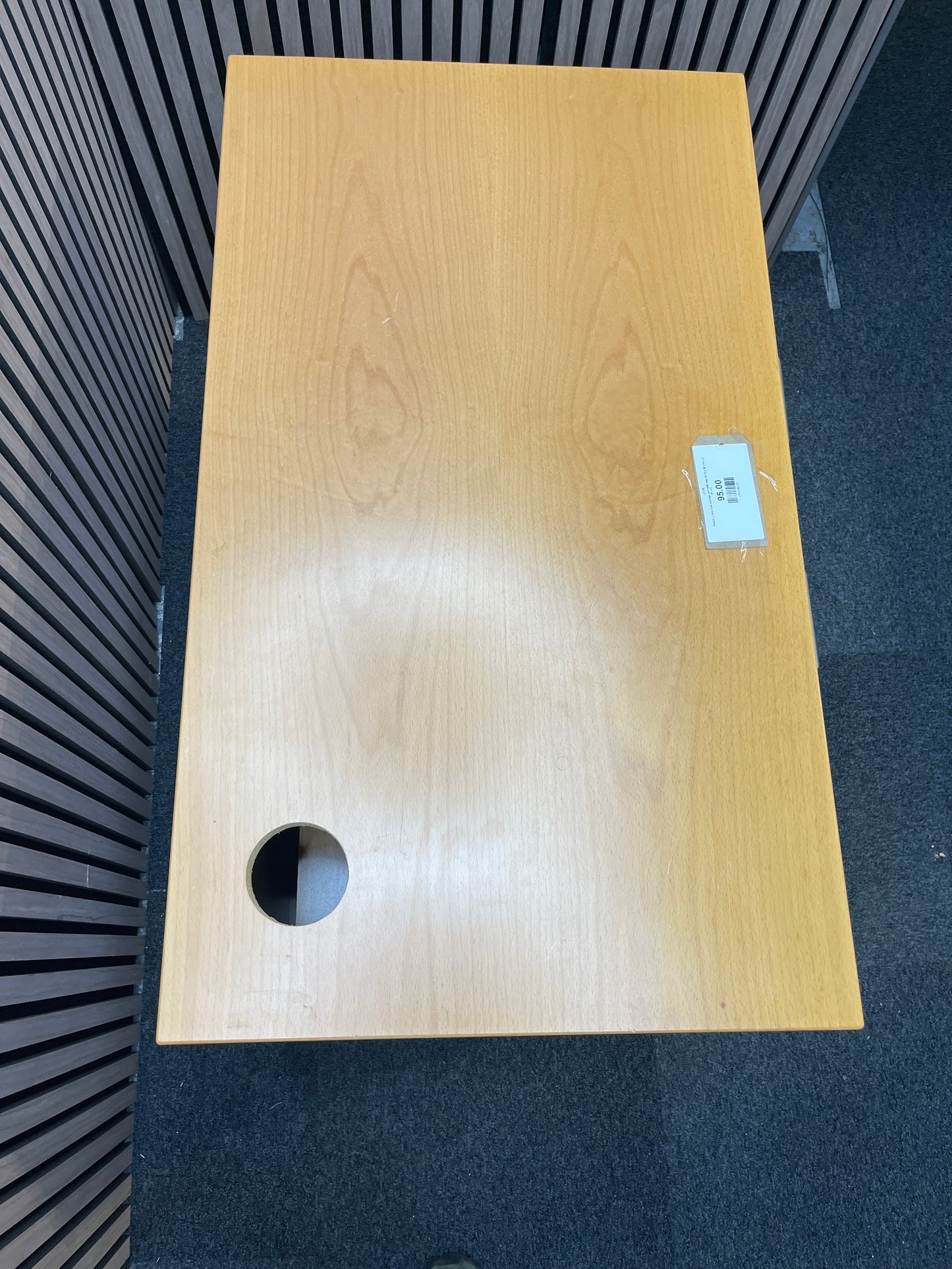Beech 2 door low storage unit with key (H 72 x W 100 x D 58 cm)