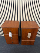 Switch stained wood laminate 3 drawer bedside locker 3 image