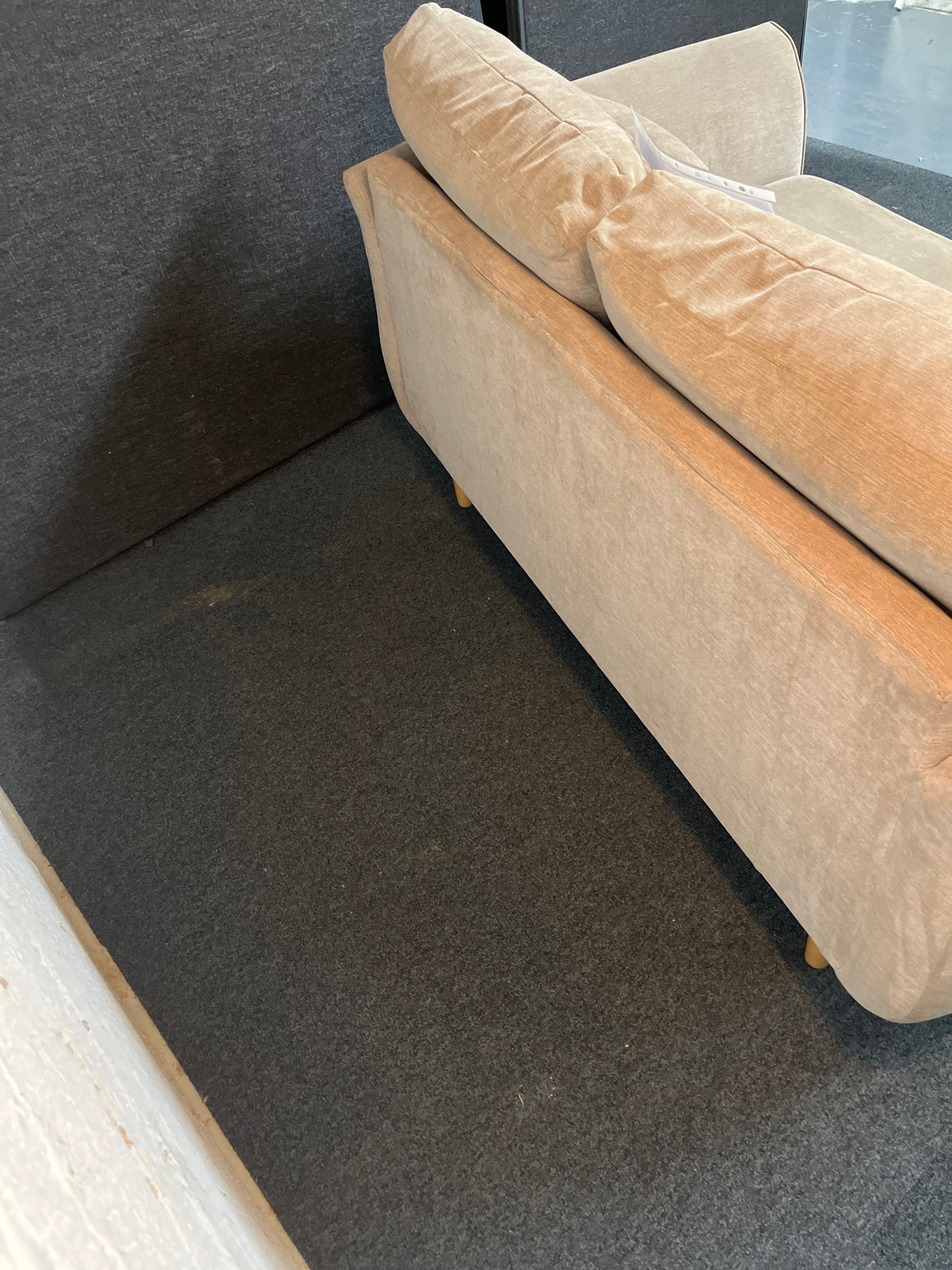 2 seater grey fabric sofa  1225