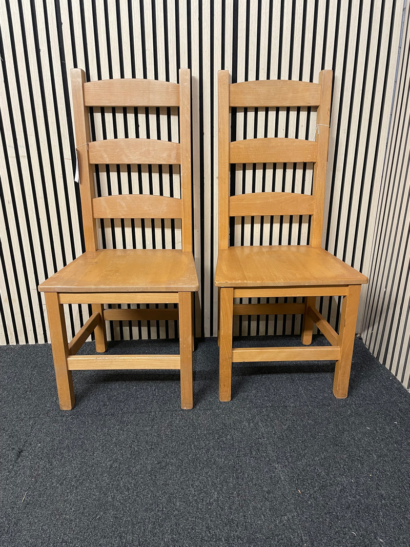 Oak high back dining chair (SET OF 2)  44799