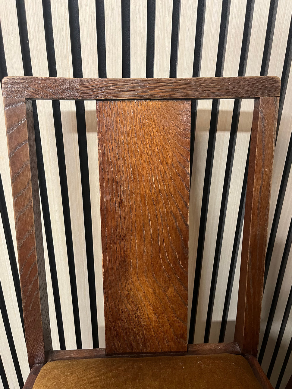 Mahogany framed dining chair with yellow felt fabric seat (SET OF 2) 2325