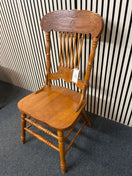 Switch Ornate stained pine spindle back dining chair  1126 3 image