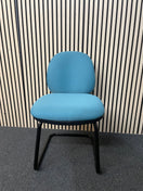 Switch Jota fabric back meeting chair with chrome cantilever frame - AQUAMARINE TEAL 3 image