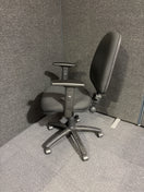 Switch Black fabric BA900 high back swivel with fixed loop arms 3 image