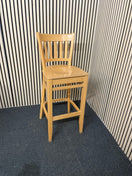 Switch Beech tall wooden stool with high back 1126 2 image