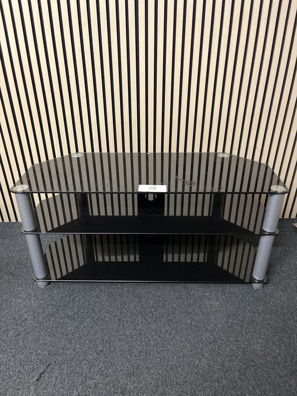 Black glass tv unit 1325