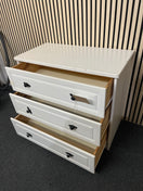 Switch White laminate 3 drawer chest of drawers (H 80 x W 90 x D 47 cm)  44323 3 image