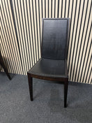 Switch black leatherette dining chair with dark wood frame  2425 2 image