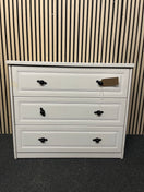 Switch White laminate 3 drawer chest of drawers (H 80 x W 90 x D 47 cm)  44323 2 image