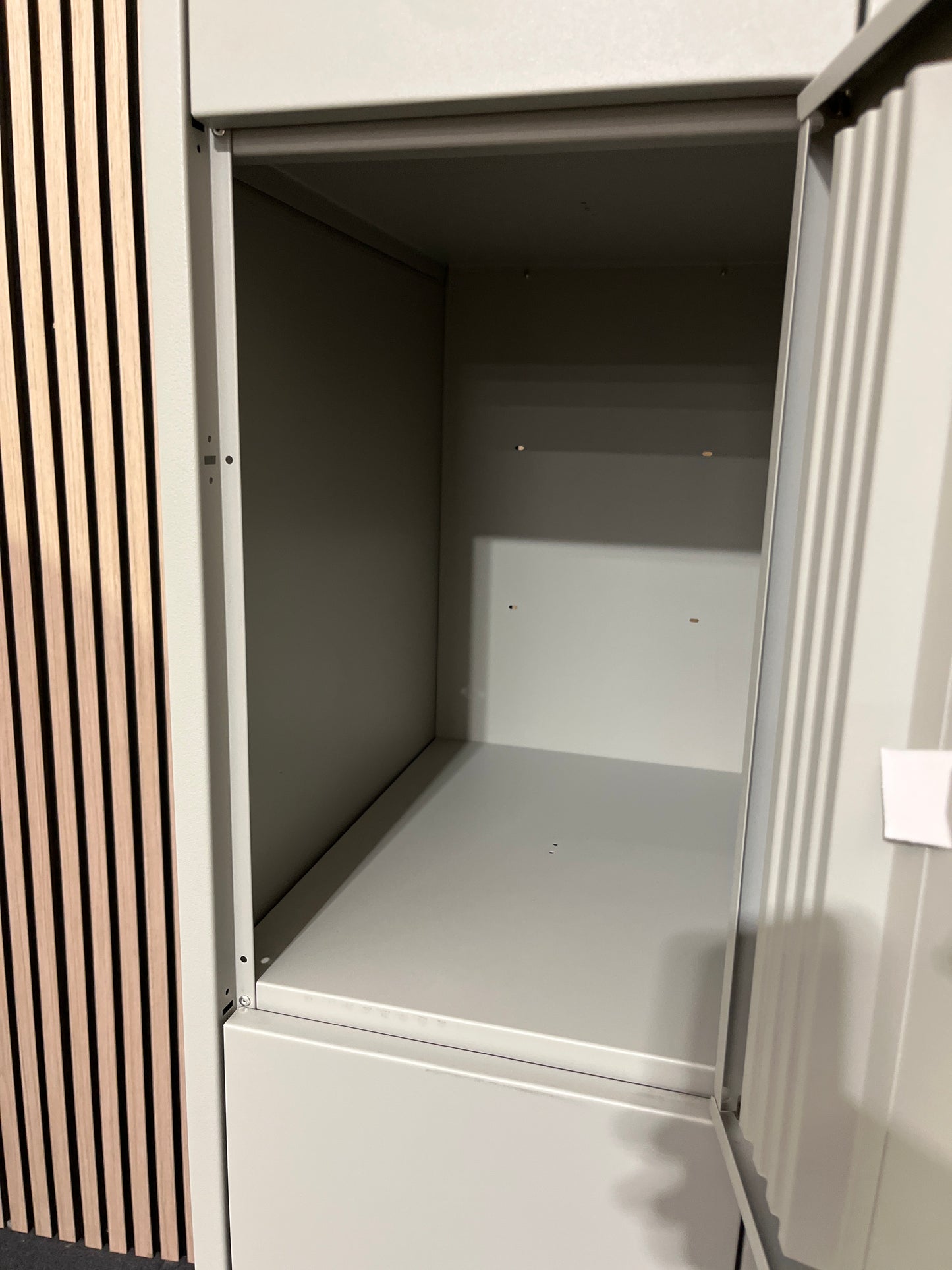 Bisley Grey metal 4 door personal locker with keys