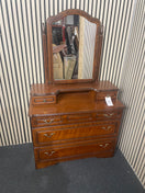 Rossmore mahogany 5 drawer chest with pivot mirror (H 86 x W 93 x D 41 cm)  44645