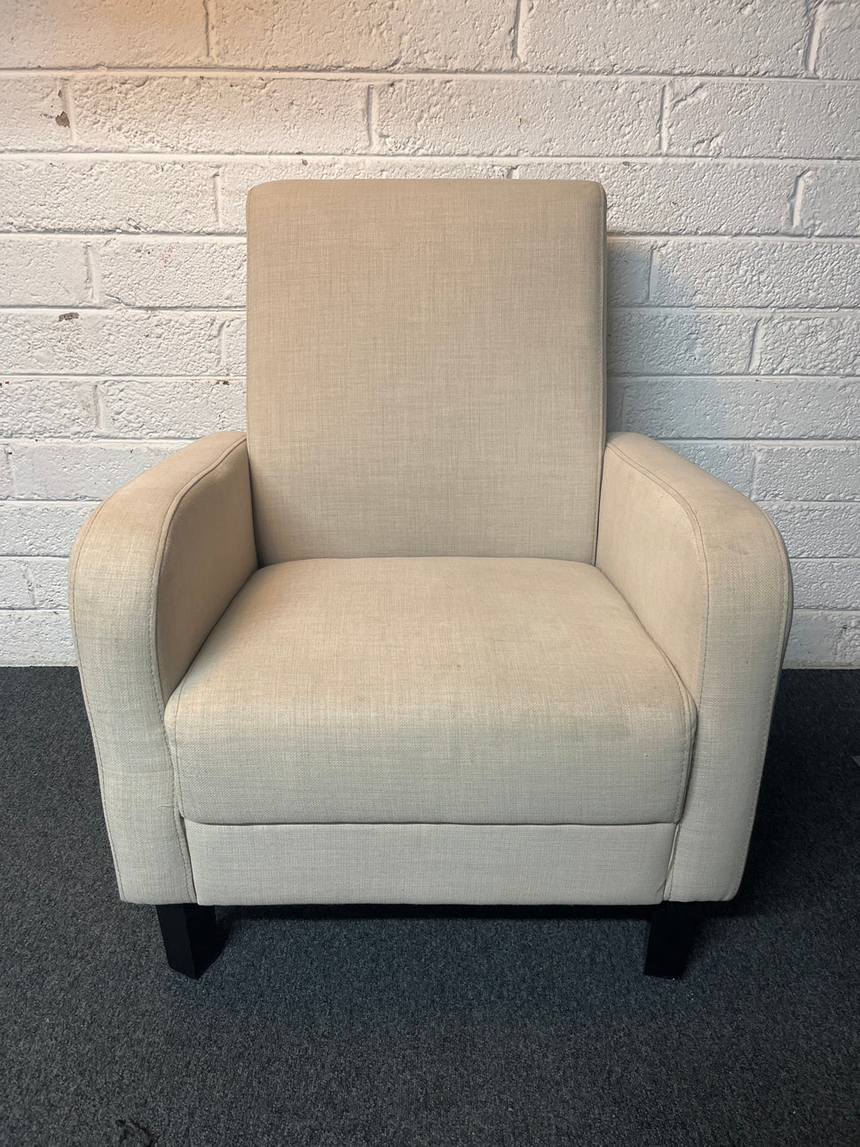 Oatmeal fabric modern occasional armchair 2225