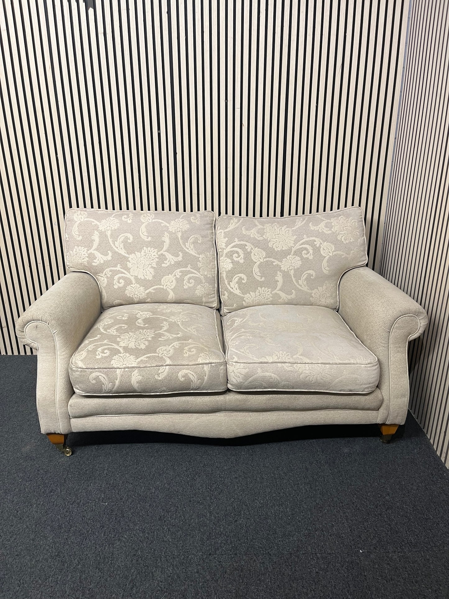 Floral cream fabric 2 seater sofa  44019