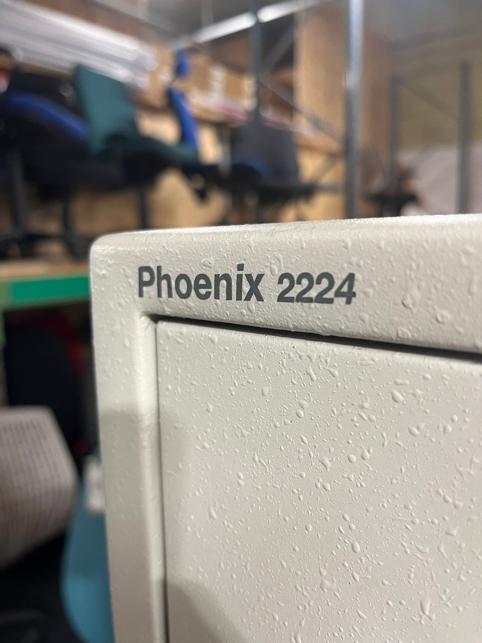 Grey Pheonix 2224 fire proof filing cabinet (90 minutes fire resistance up to 1050 degrees celsius - Water resistant seal - High security key locks and key)