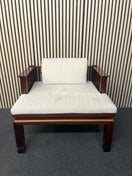 Switch Solid wood, white cushion reception occasional armchair (W 85 cm) 2 image