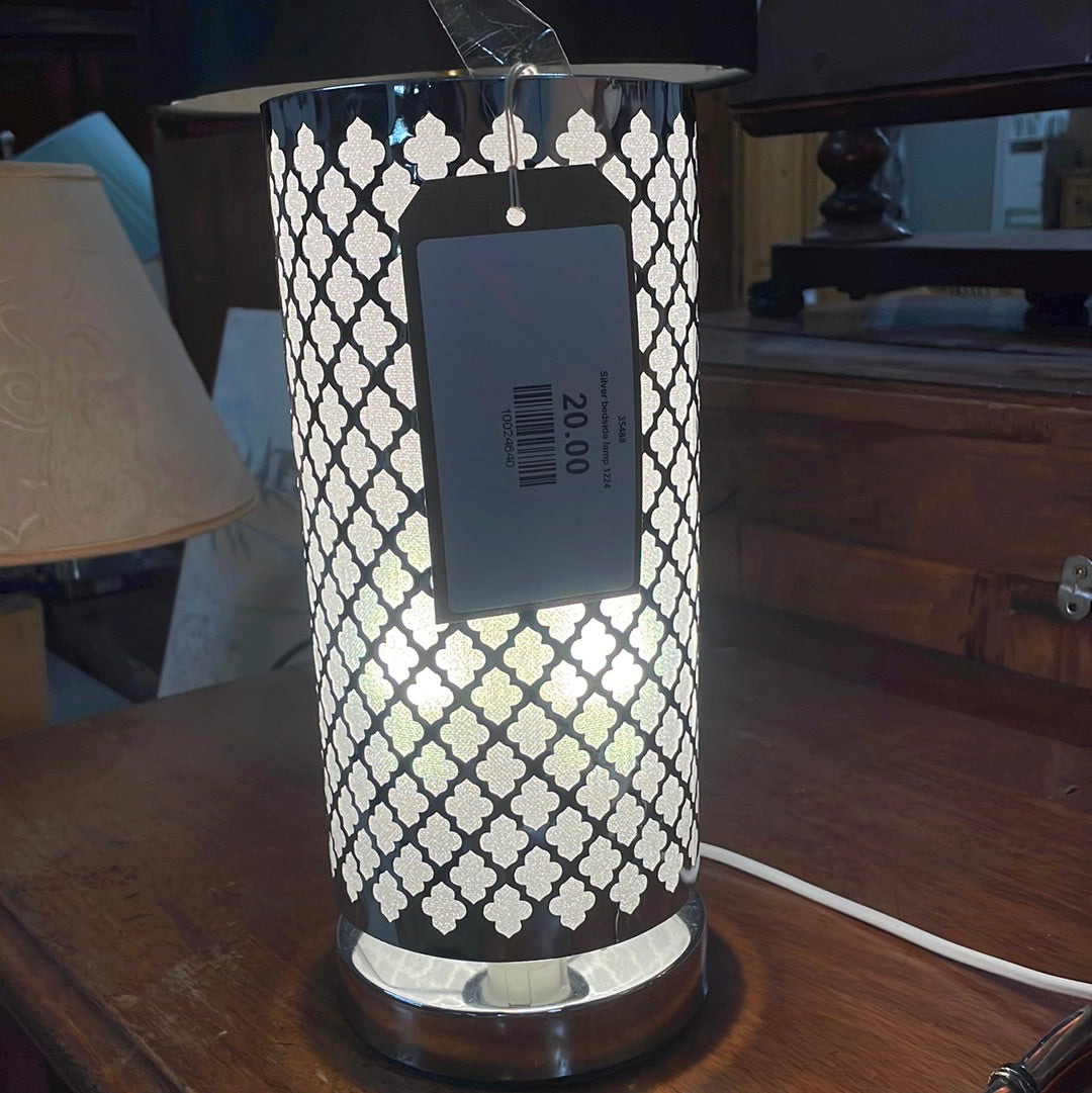 Silver bedside lamp 1224