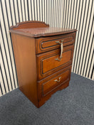 Mahogany 3 drawer bedside locker  44649