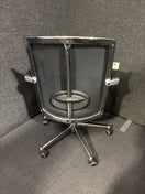 Switch Mesh back black leather seat second hand swivel chair 2 image
