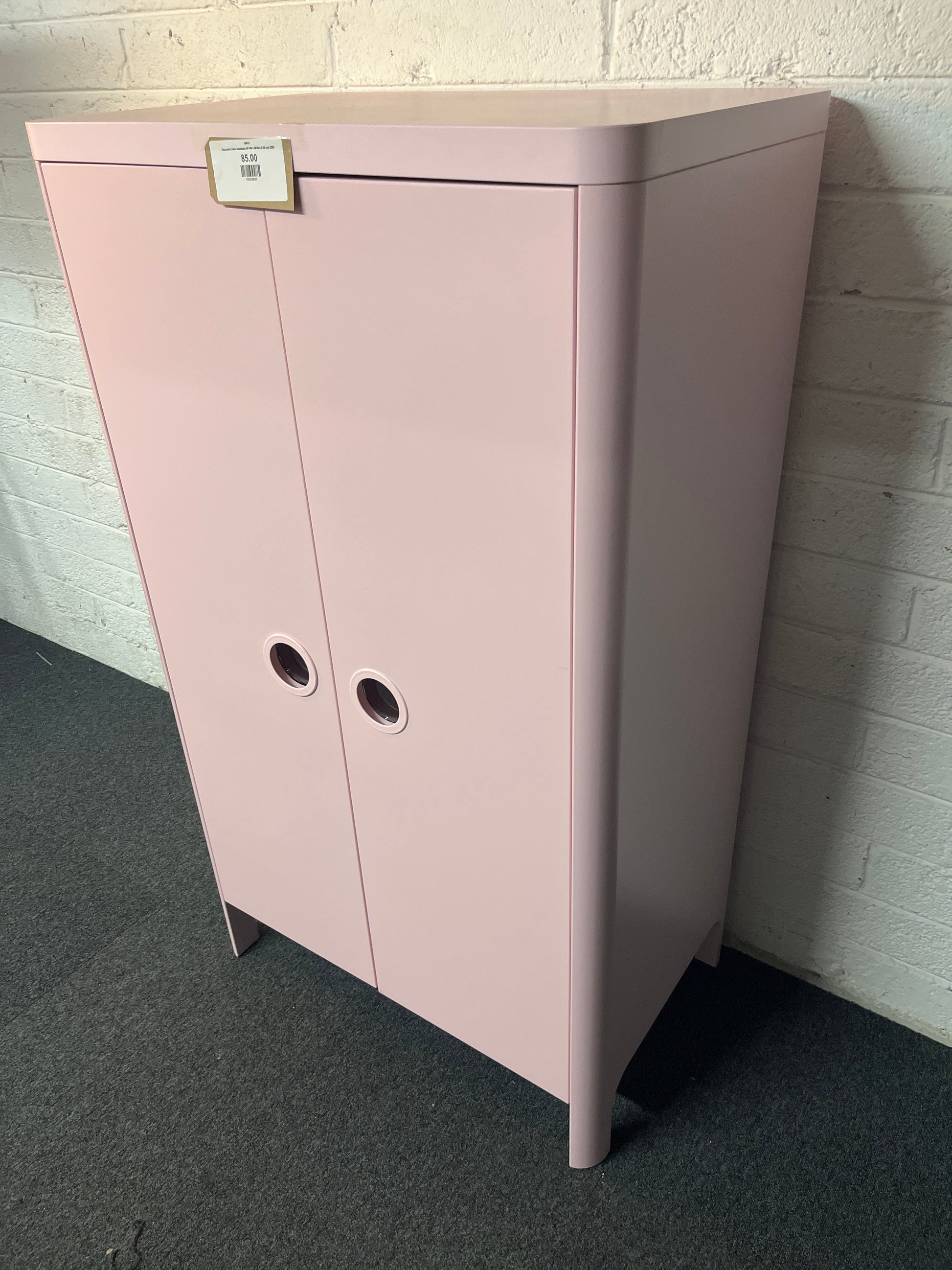 Ikea pink 2 door wardrobe (H 140 x W 80 x D 52 cm) 2225