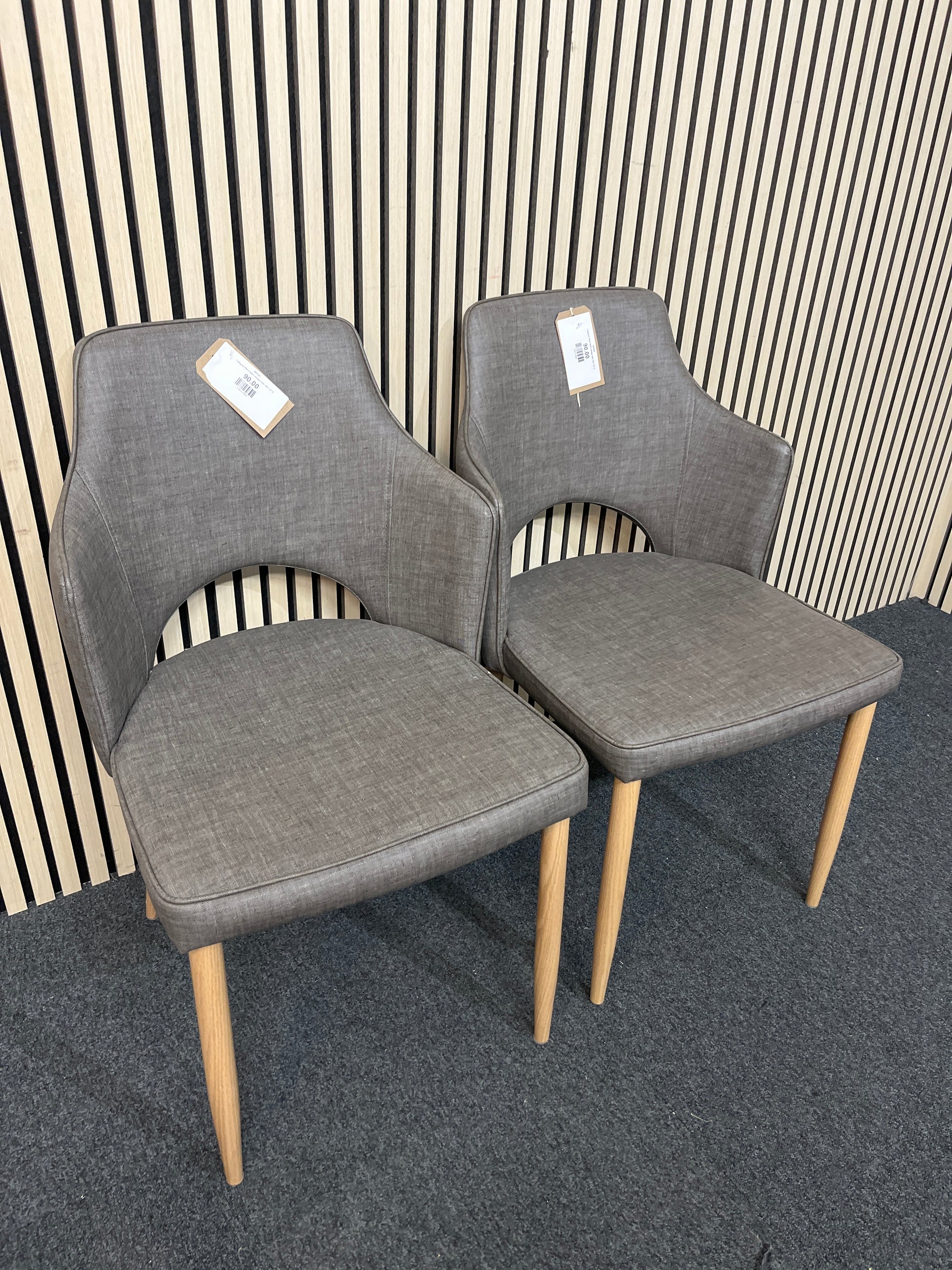 Calligaris Black fabric dining chair (SET OF 2)