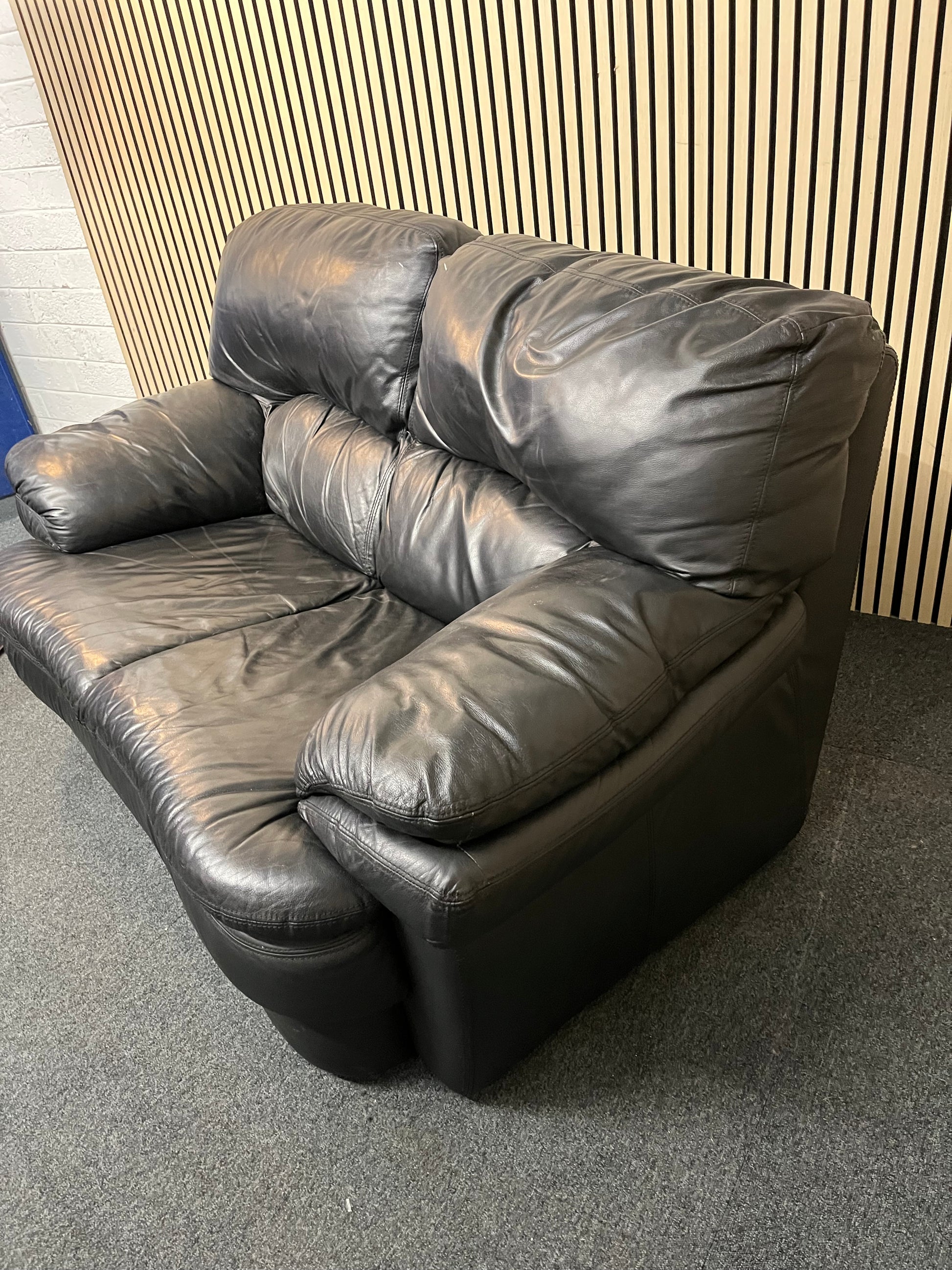 2 seater real leather sofa