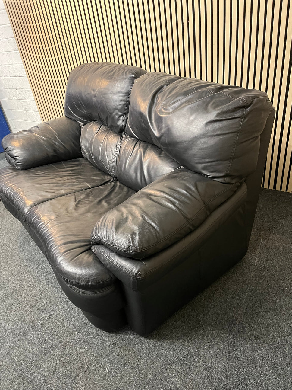 2 seater real leather sofa