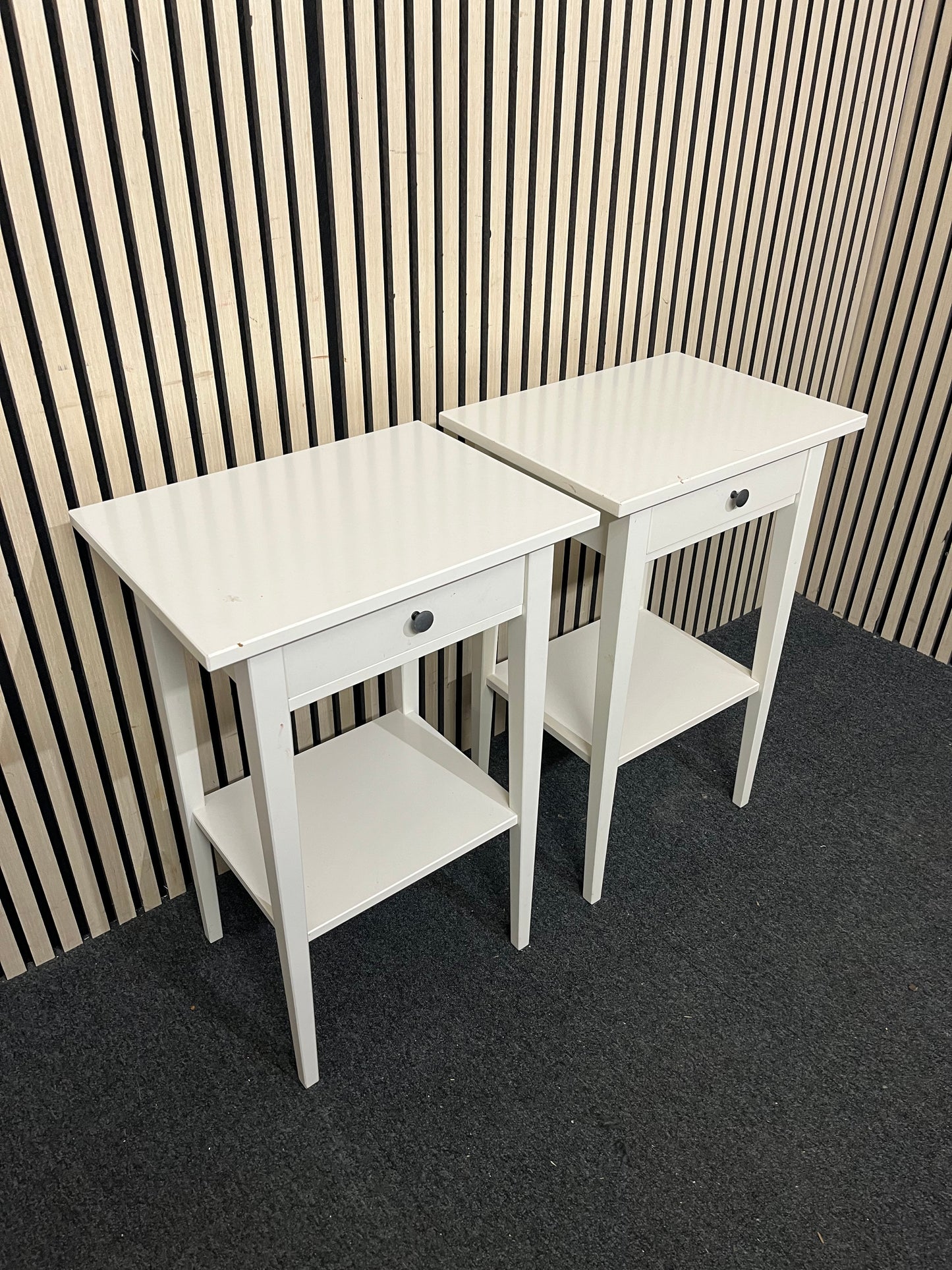 1 drawer bedside table in white (SET OF 2) 43341