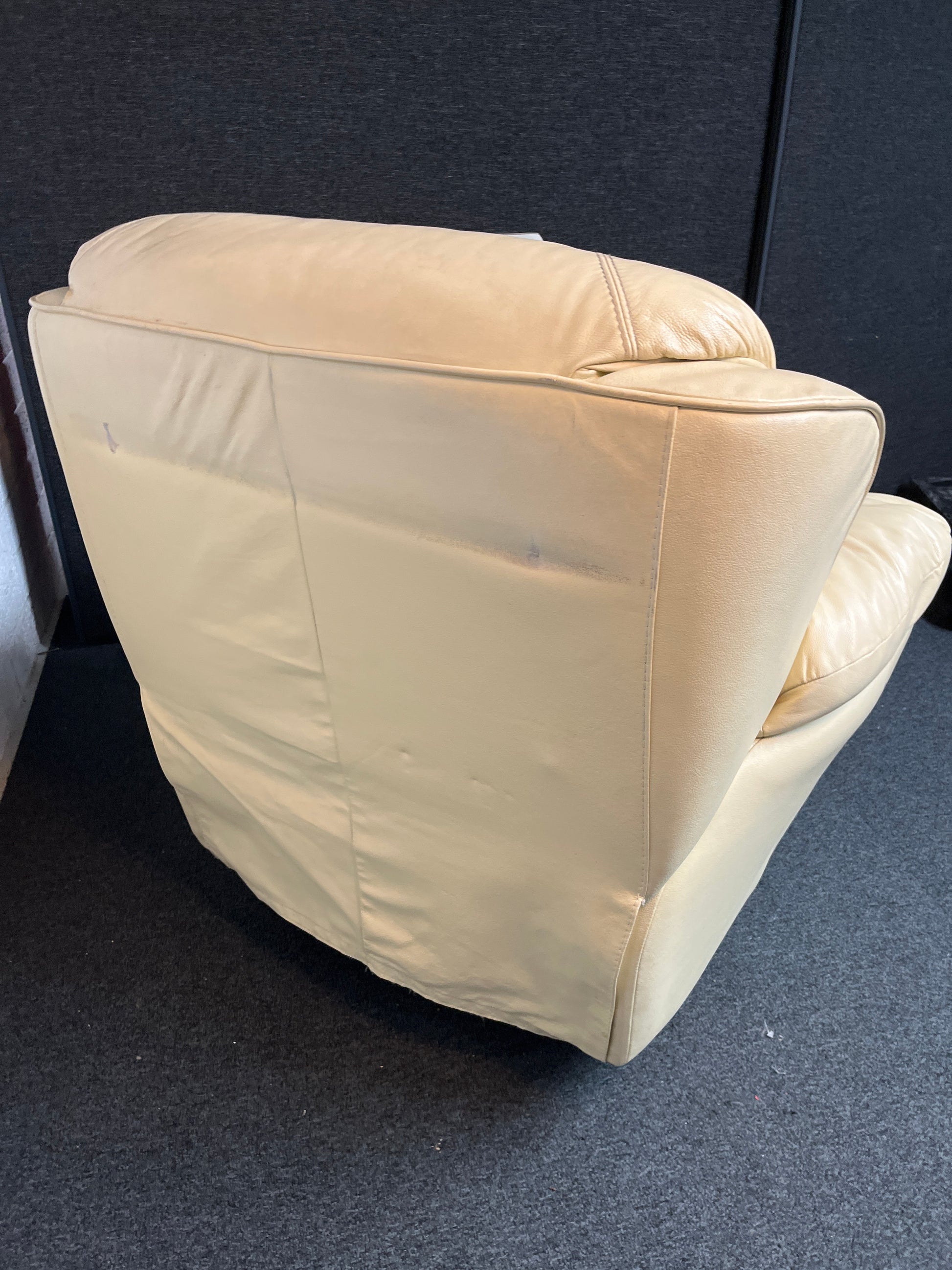 Cream leather recliner armchair 2225