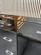 Switch Polished glass 7 drawer bedroom dressing table 3325 3 image