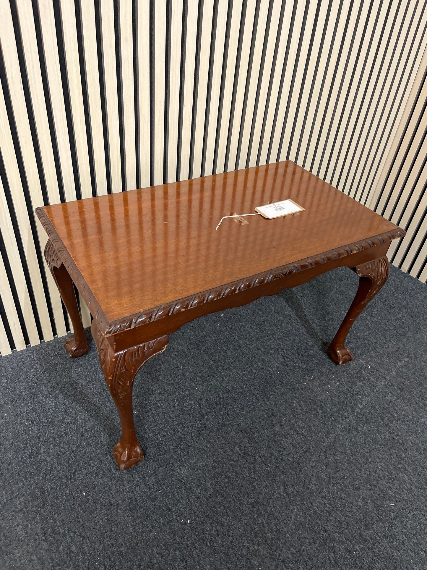 Ornate rectangular mahogany coffee table  3325