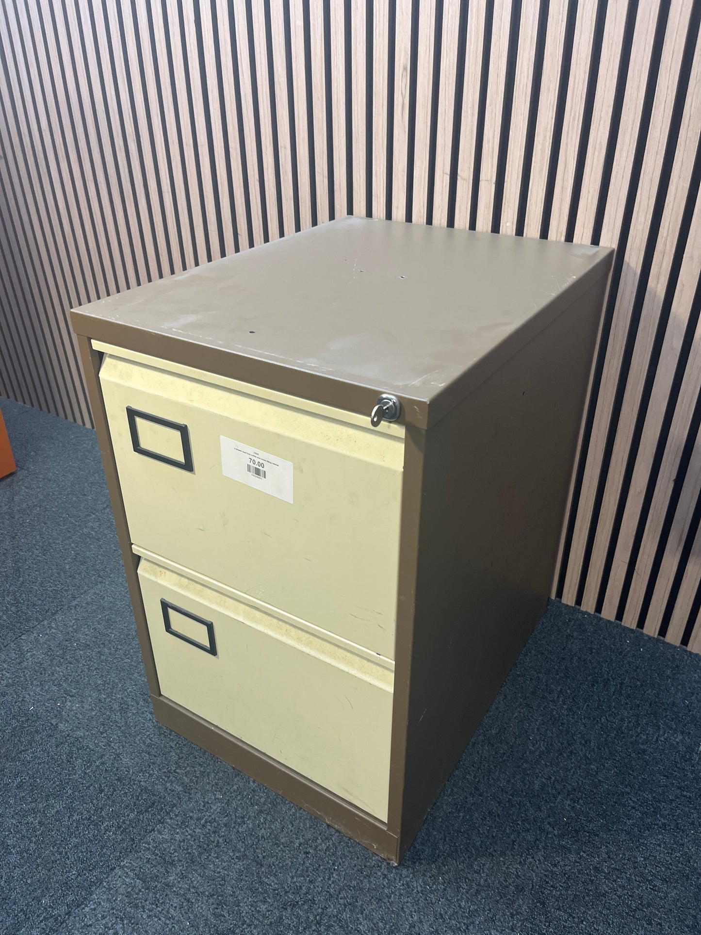 4 drawer dual lock coffee and cream filing cabinet
